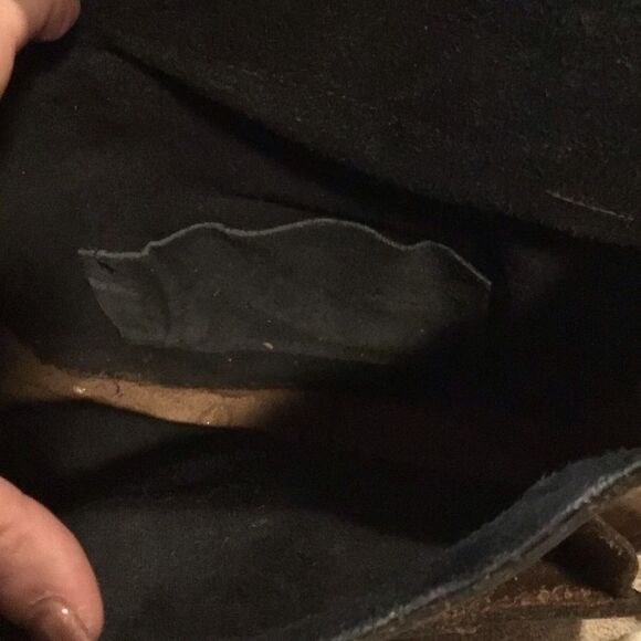 Vintage unisex Leather Brown Satchel Crossbody - Picture 6 of 6